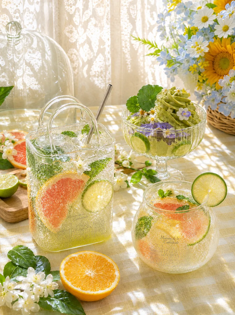 🍋🟩𓈒 𓂂 🫧 𓏸 𓈒🌵清爽茉莉青柠气泡水