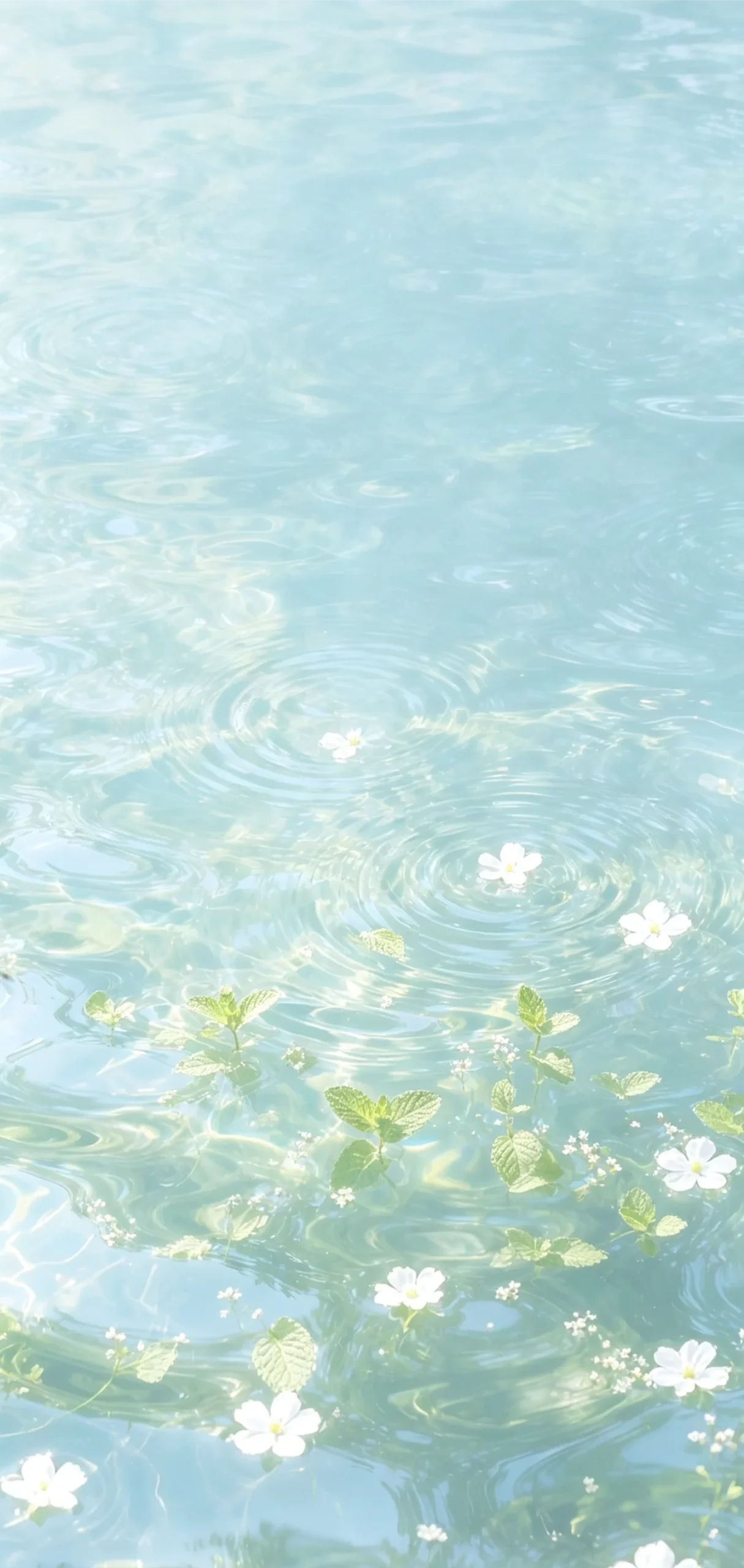 落入一池碧波|水波碎花治愈壁纸🌿