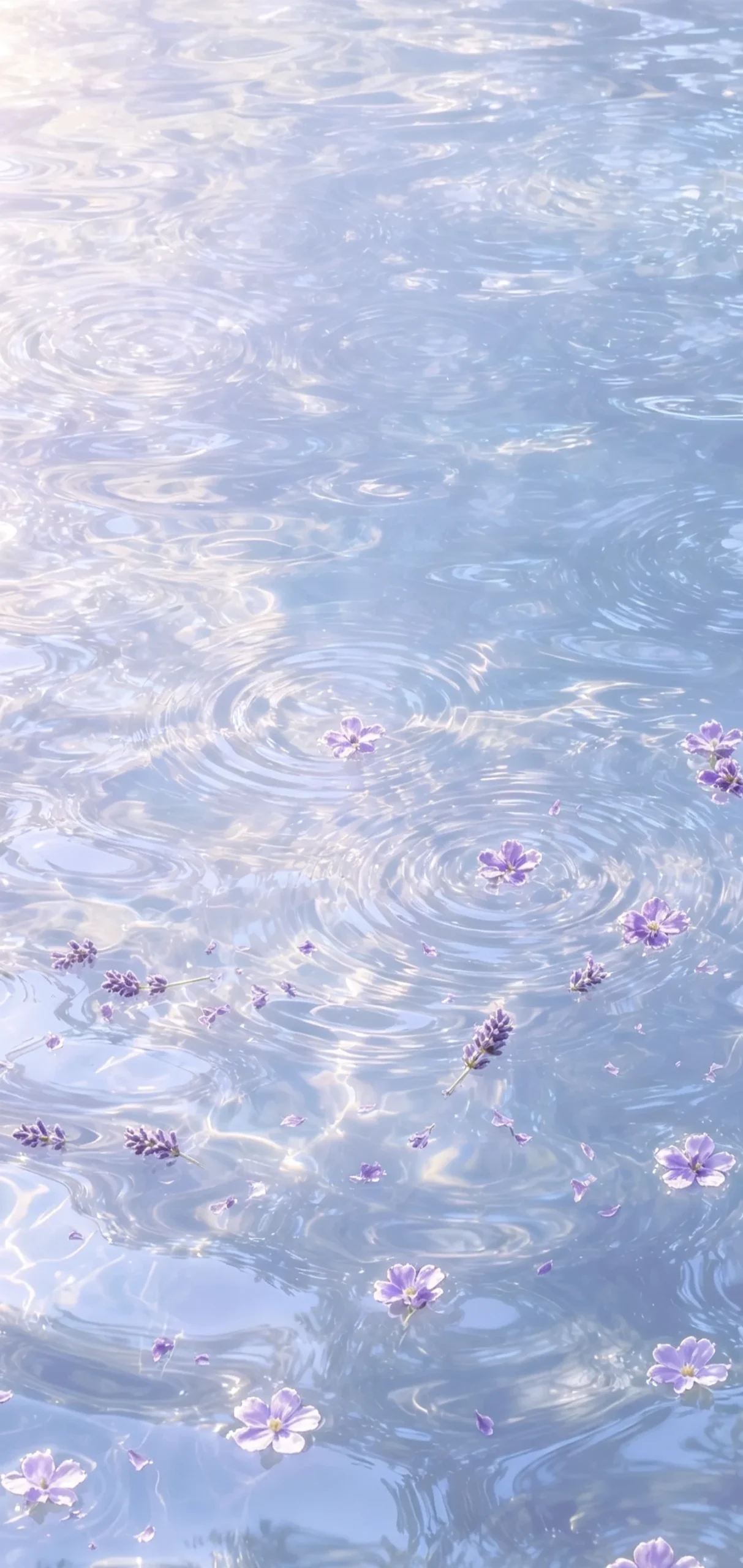 落入一池碧波|水波碎花治愈壁纸🌿