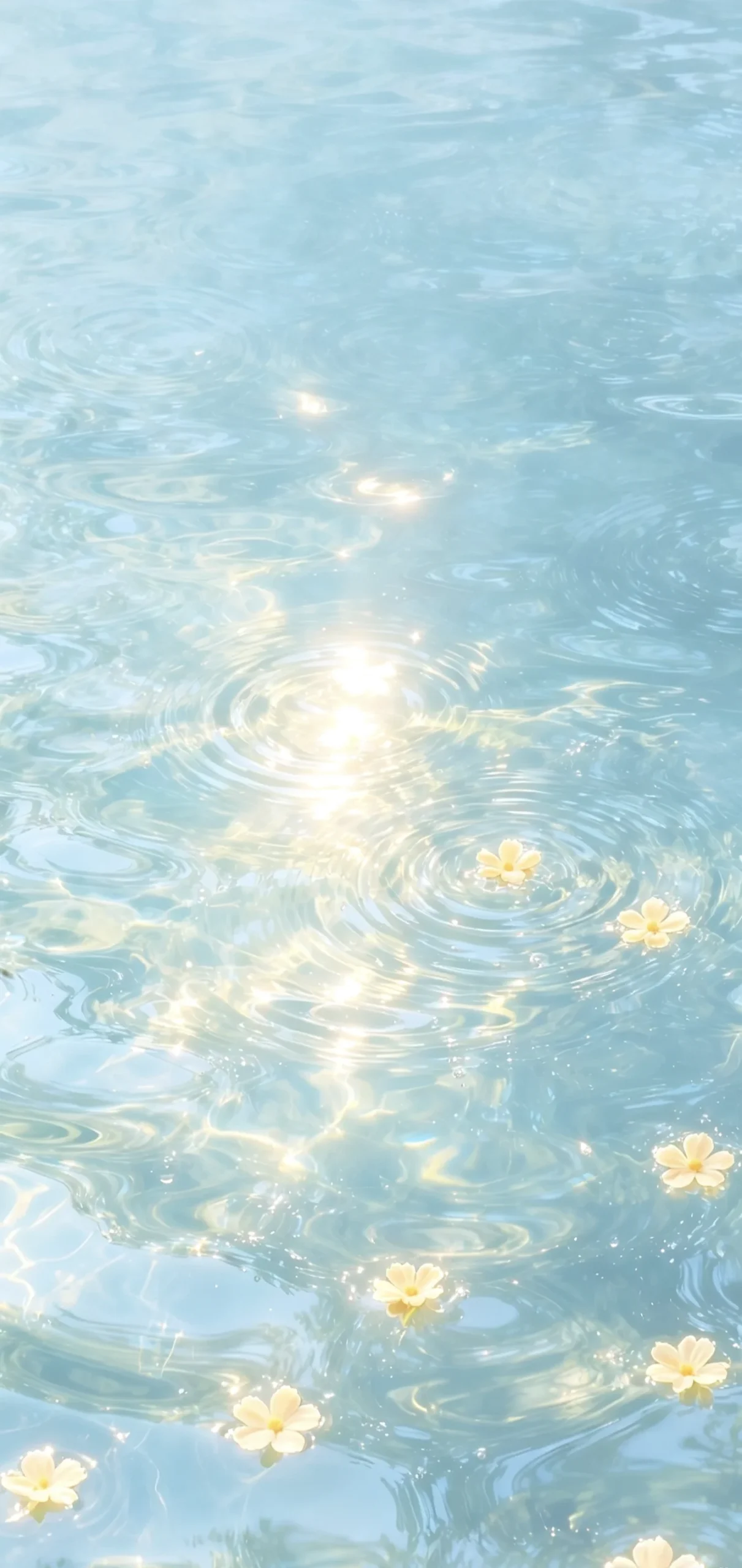 落入一池碧波|水波碎花治愈壁纸🌿